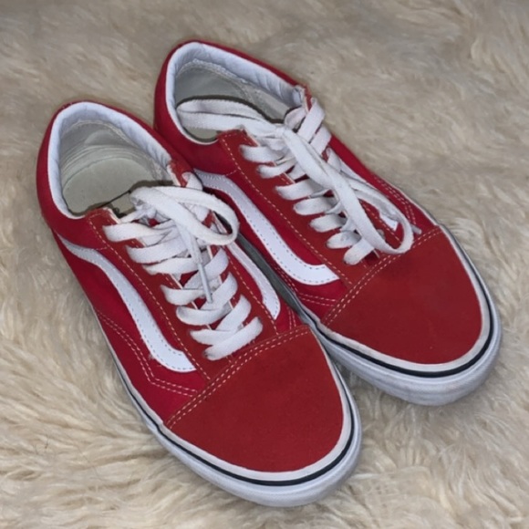 Red Old Skool Vans - Picture 1 of 2